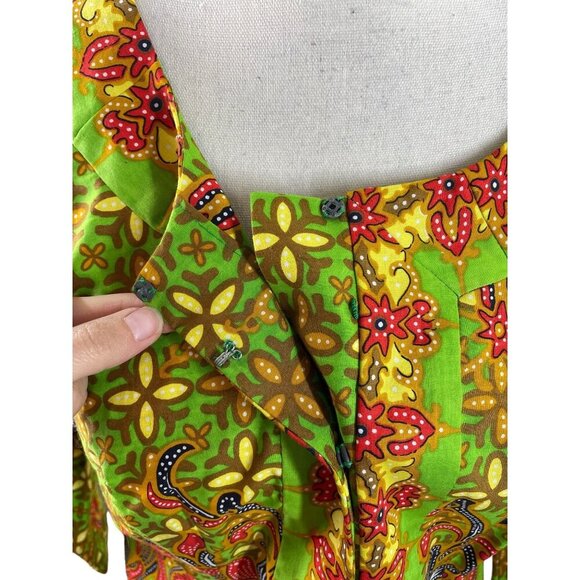 Vintage 2 Piece Skirt Jacket Top Set Retro Maxi - Picture 9 of 14